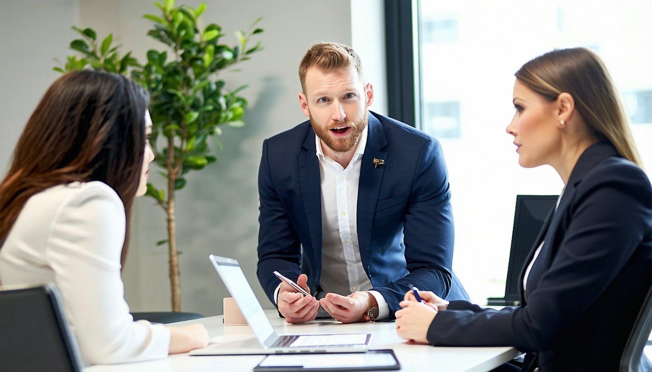 Trade LT, LLC staff consulting with a candidate
